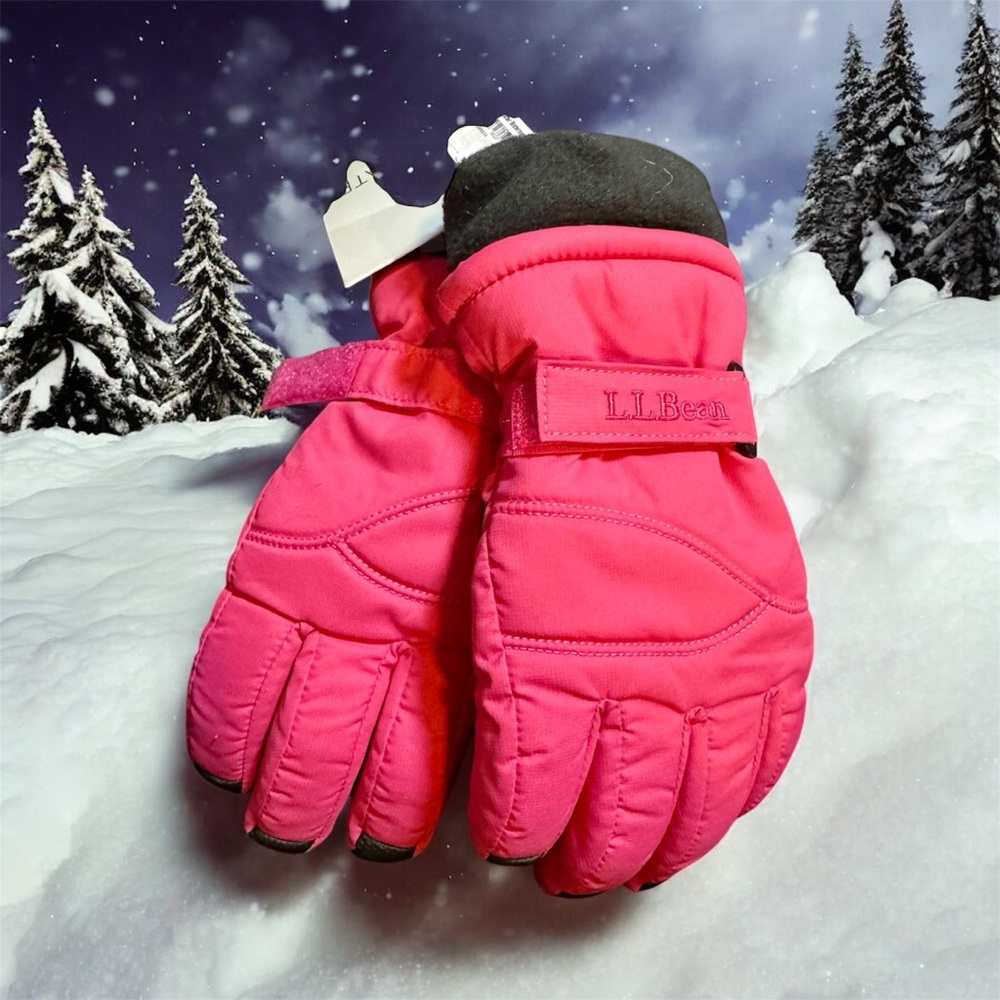 L.L. 3M Bean Bright Pink Kids Mittens
